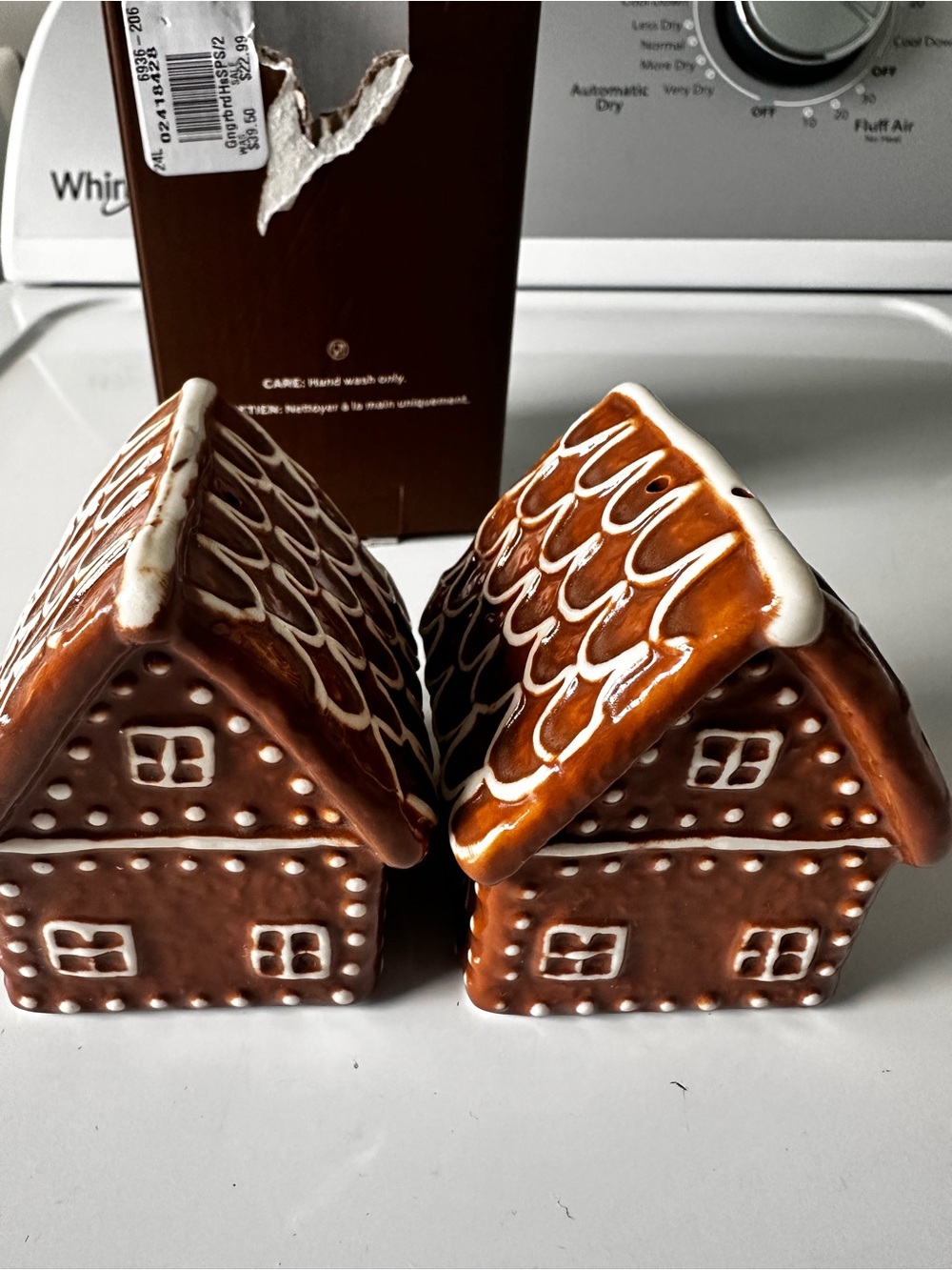 Pottery Barn Gingerbread House Decorative Salt & Pepper Shakers - Brown - Picture 8 of 11